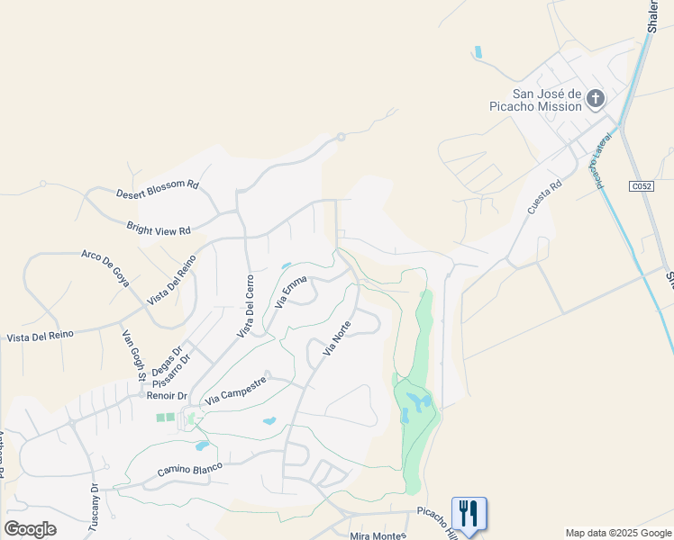 map of restaurants, bars, coffee shops, grocery stores, and more near 6710 Via Emma in Las Cruces