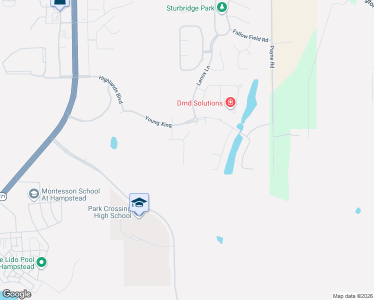 map of restaurants, bars, coffee shops, grocery stores, and more near Lenox Lane in Montgomery