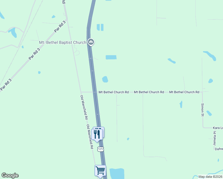 map of restaurants, bars, coffee shops, grocery stores, and more near 3390 Mount Bethel Church Road in Keithville