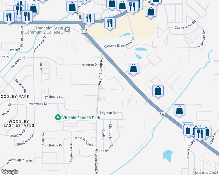 map of restaurants, bars, coffee shops, grocery stores, and more near 4080 Amesbury Drive in Montgomery