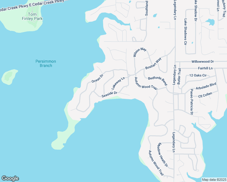 map of restaurants, bars, coffee shops, grocery stores, and more near 137 Seaside Drive in Gun Barrel City