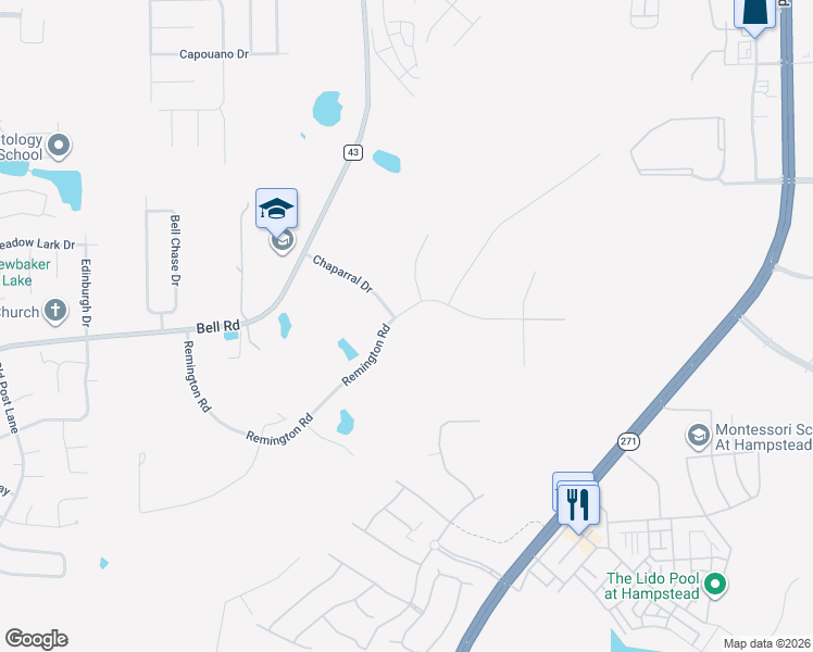 map of restaurants, bars, coffee shops, grocery stores, and more near 4391 Remington Road in Montgomery