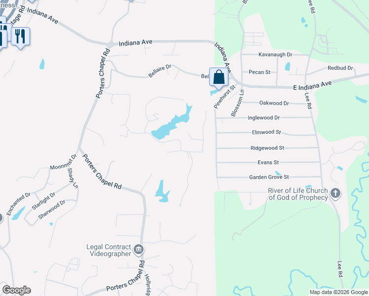 map of restaurants, bars, coffee shops, grocery stores, and more near 330 Lakewood Road in Vicksburg