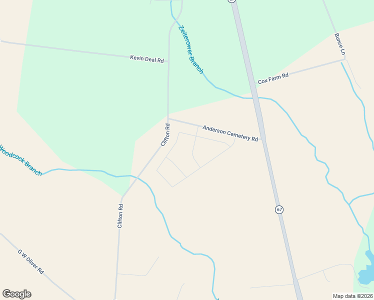 map of restaurants, bars, coffee shops, grocery stores, and more near Anderson Cemetery Road in Statesboro