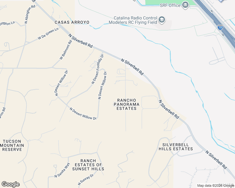 map of restaurants, bars, coffee shops, grocery stores, and more near 6281 North Panorama Drive in Tucson
