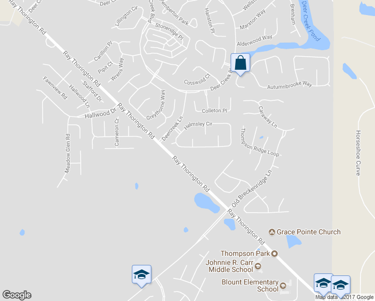 map of restaurants, bars, coffee shops, grocery stores, and more near 9532 Helmsley Circle in Montgomery