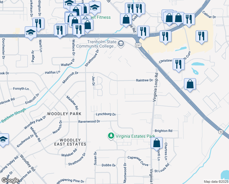 map of restaurants, bars, coffee shops, grocery stores, and more near 3020 Kelly Circle in Montgomery