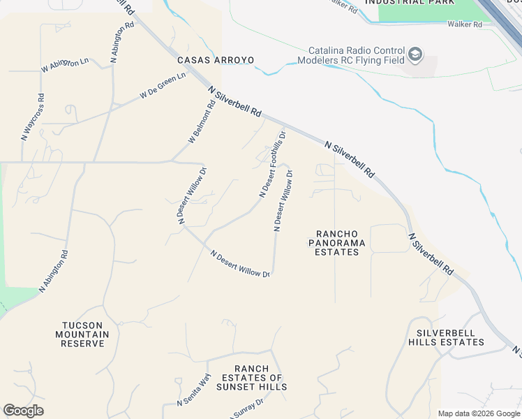 map of restaurants, bars, coffee shops, grocery stores, and more near 6260 North Desert Foothills Drive in Tucson