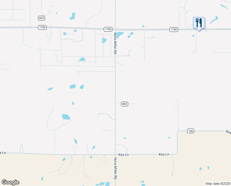 map of restaurants, bars, coffee shops, grocery stores, and more near Nora Miller Road in Abilene