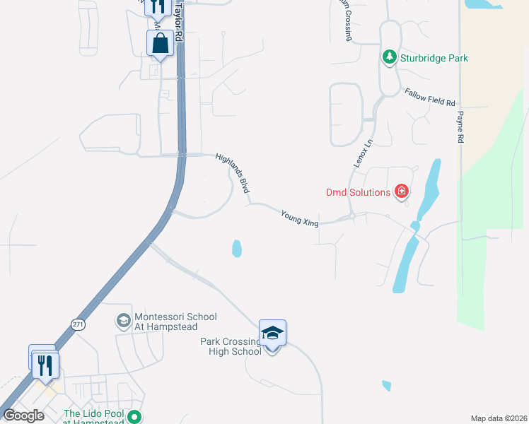 map of restaurants, bars, coffee shops, grocery stores, and more near 8624 Rockbridge Circle in Montgomery