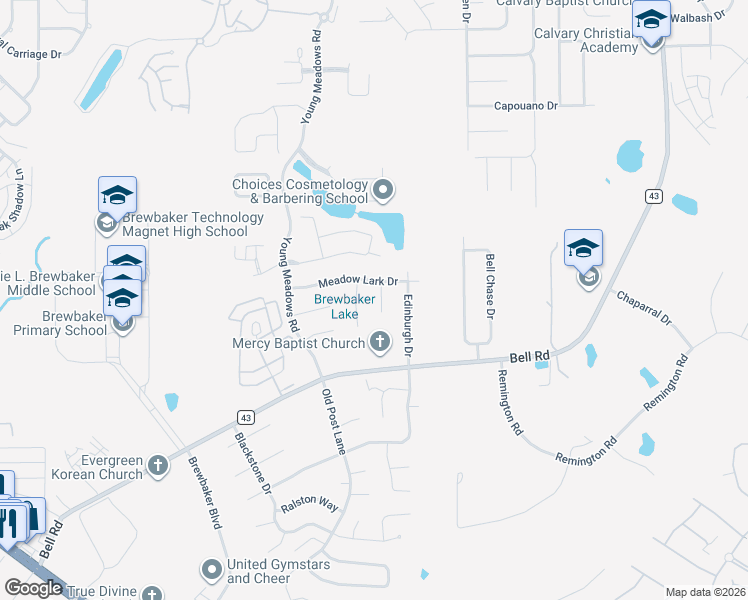map of restaurants, bars, coffee shops, grocery stores, and more near 5512 Thoroughbred Court in Montgomery