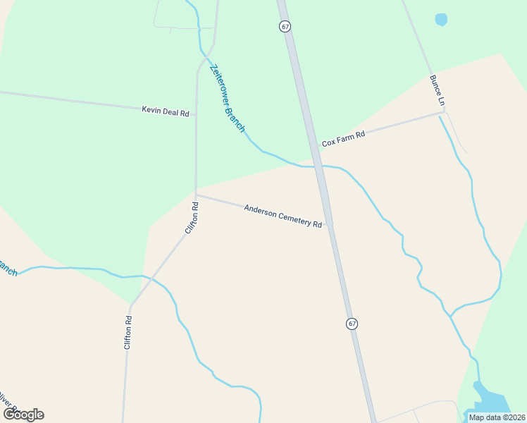 map of restaurants, bars, coffee shops, grocery stores, and more near Anderson Cemetery Road in Bulloch County