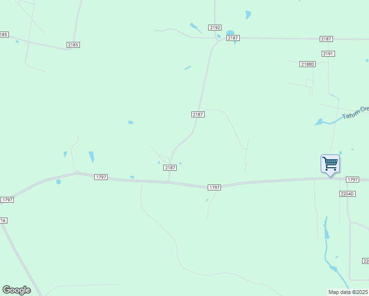 map of restaurants, bars, coffee shops, grocery stores, and more near 17103 County Road 2187 in Tatum