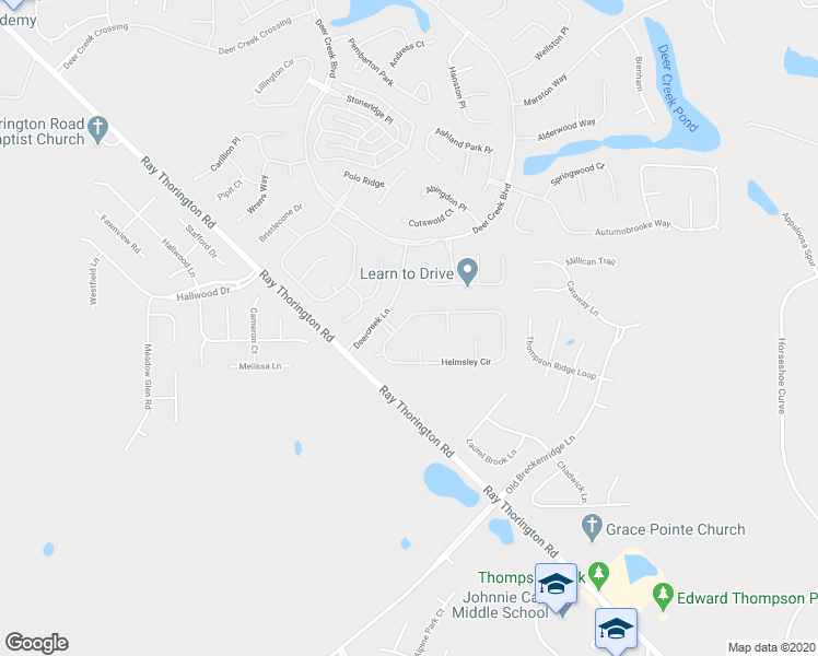 map of restaurants, bars, coffee shops, grocery stores, and more near 9833 Helmsley Circle in Montgomery