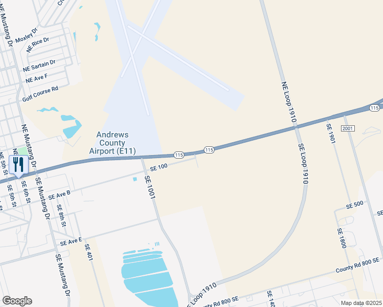 map of restaurants, bars, coffee shops, grocery stores, and more near 815 East Broadway Street in Andrews