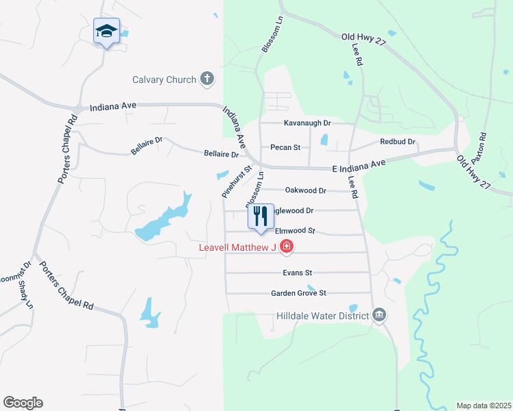 map of restaurants, bars, coffee shops, grocery stores, and more near 505 Inglewood Drive in Vicksburg