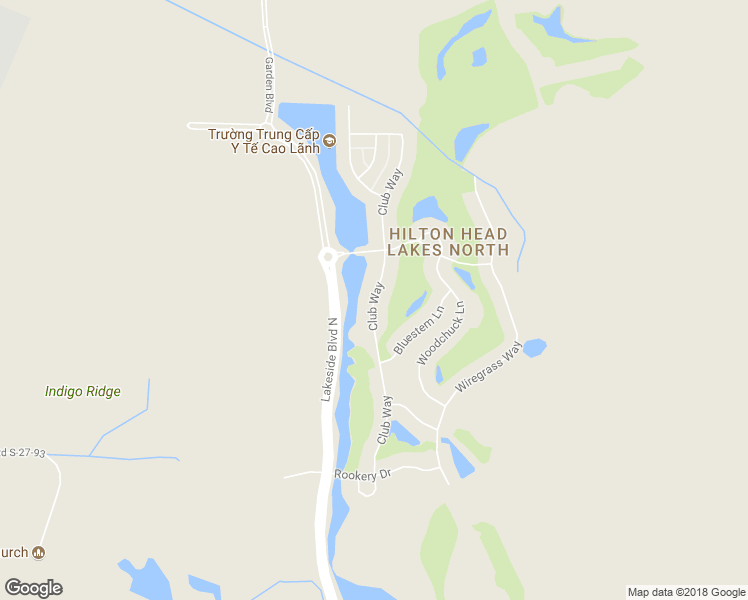 map of restaurants, bars, coffee shops, grocery stores, and more near Club Way in Hardeeville