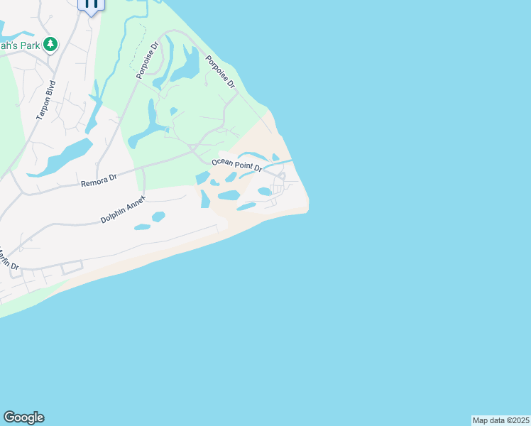 map of restaurants, bars, coffee shops, grocery stores, and more near 437 Ocean Point Drive in Fripp Island