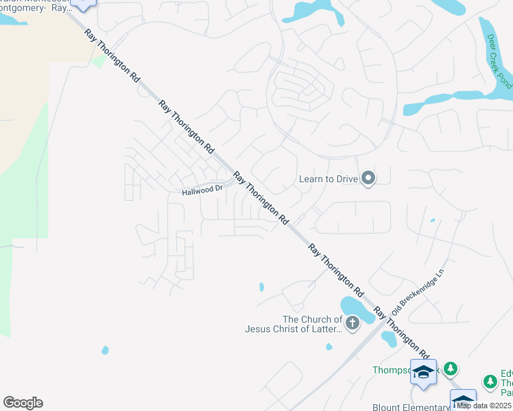 map of restaurants, bars, coffee shops, grocery stores, and more near 1311 Centerfield Court in Montgomery