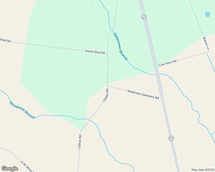 map of restaurants, bars, coffee shops, grocery stores, and more near Anderson Cemetery Road in Statesboro