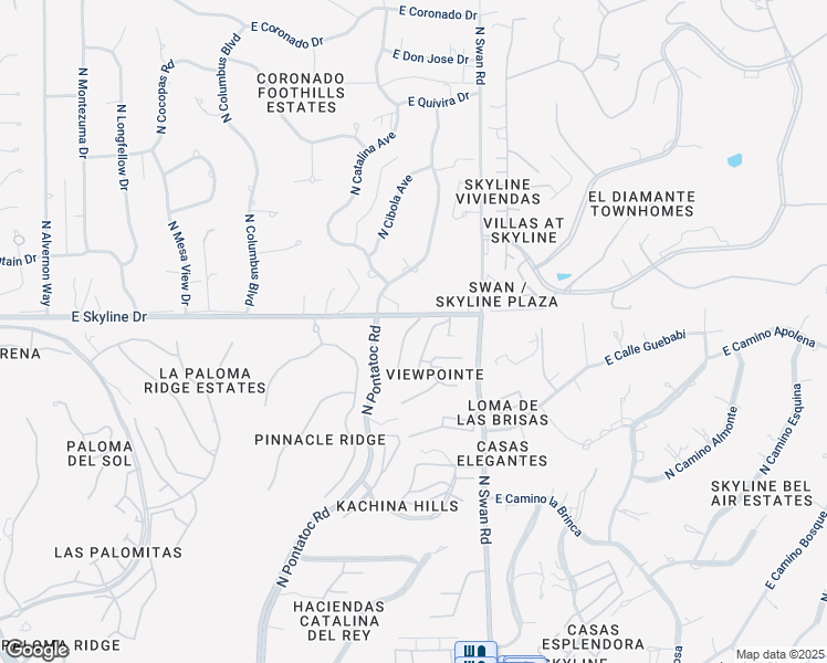 map of restaurants, bars, coffee shops, grocery stores, and more near 6364 North Camino Hermosillo in Tucson
