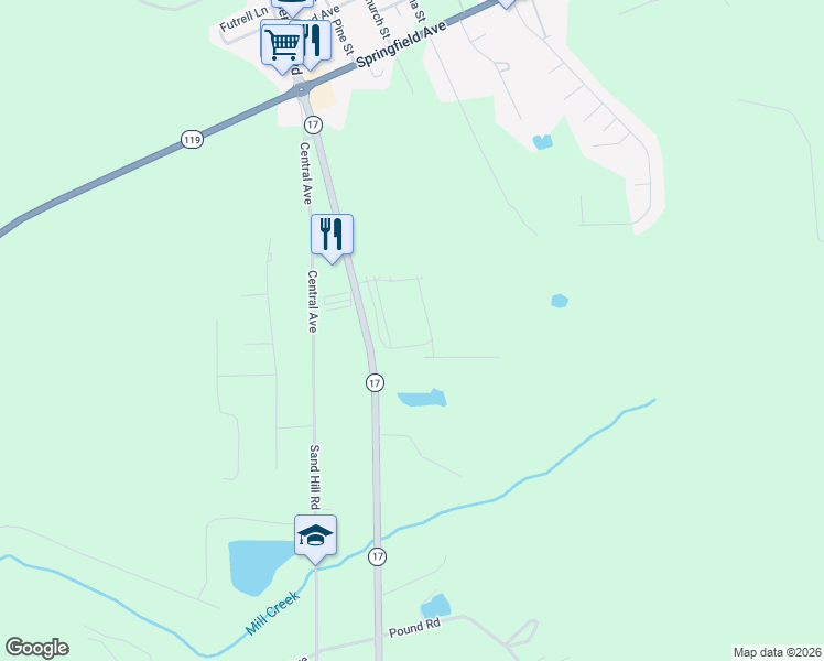 map of restaurants, bars, coffee shops, grocery stores, and more near 45 Georgia 17 in Guyton