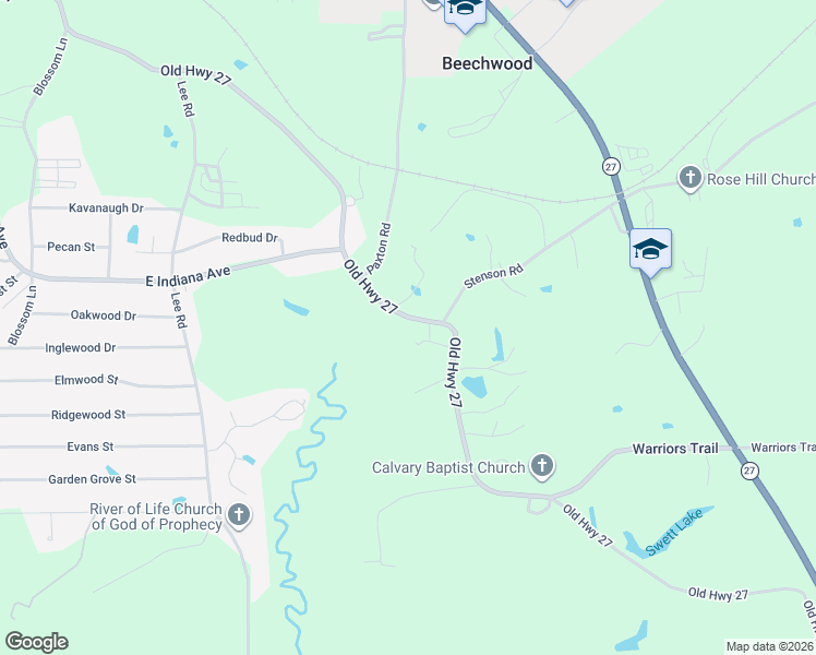 map of restaurants, bars, coffee shops, grocery stores, and more near 2369 Old Highway 27 in Vicksburg