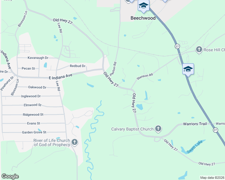 map of restaurants, bars, coffee shops, grocery stores, and more near 2159-2337 Old Highway 27 in Vicksburg