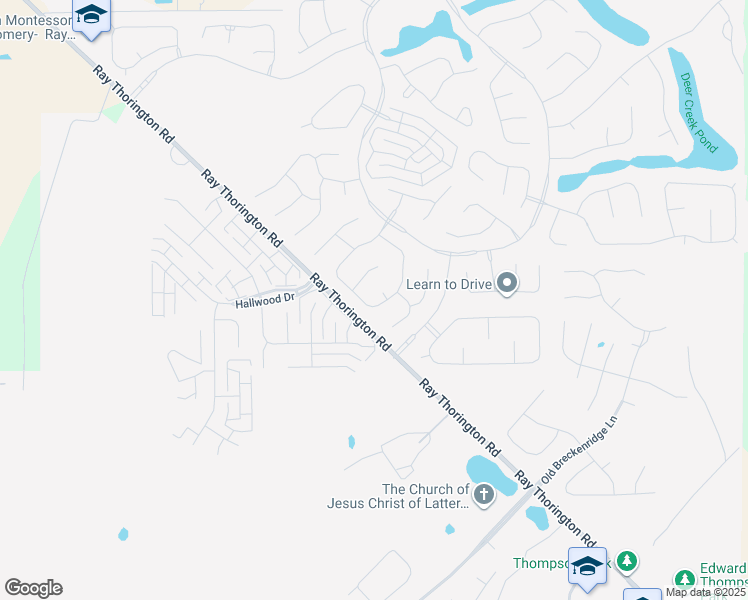 map of restaurants, bars, coffee shops, grocery stores, and more near 9505 Greythorne Court in Montgomery