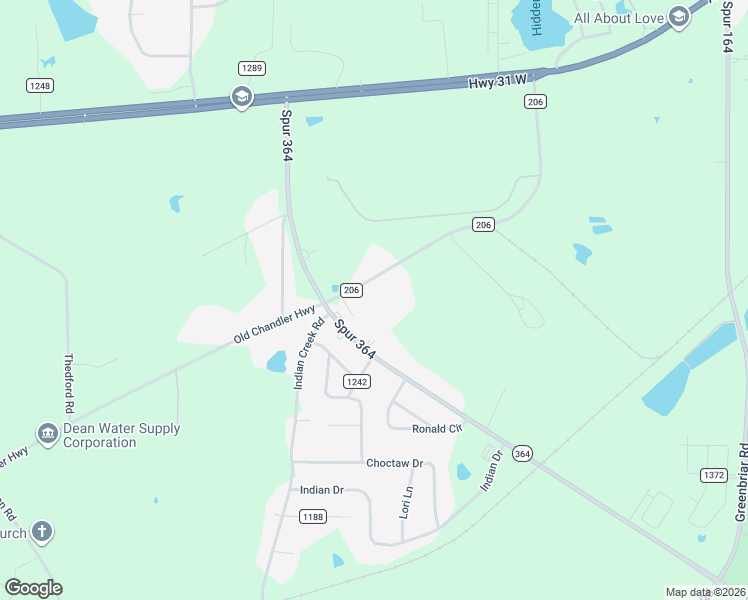 map of restaurants, bars, coffee shops, grocery stores, and more near 13670 Farm to Market Road 206 in Tyler