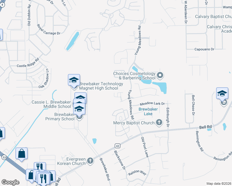 map of restaurants, bars, coffee shops, grocery stores, and more near 4149 Chesire Drive in Montgomery