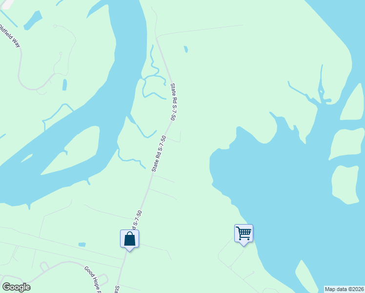 map of restaurants, bars, coffee shops, grocery stores, and more near 23 Hayfield Road in Bluffton