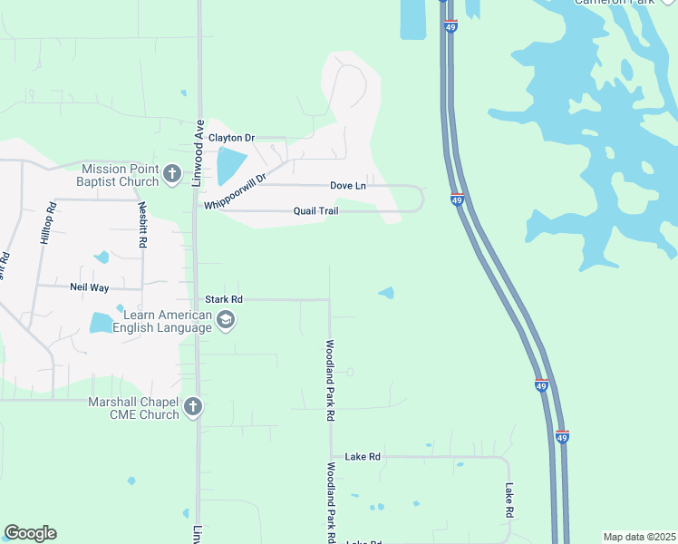 map of restaurants, bars, coffee shops, grocery stores, and more near 206 Woodland Park Road in Stonewall