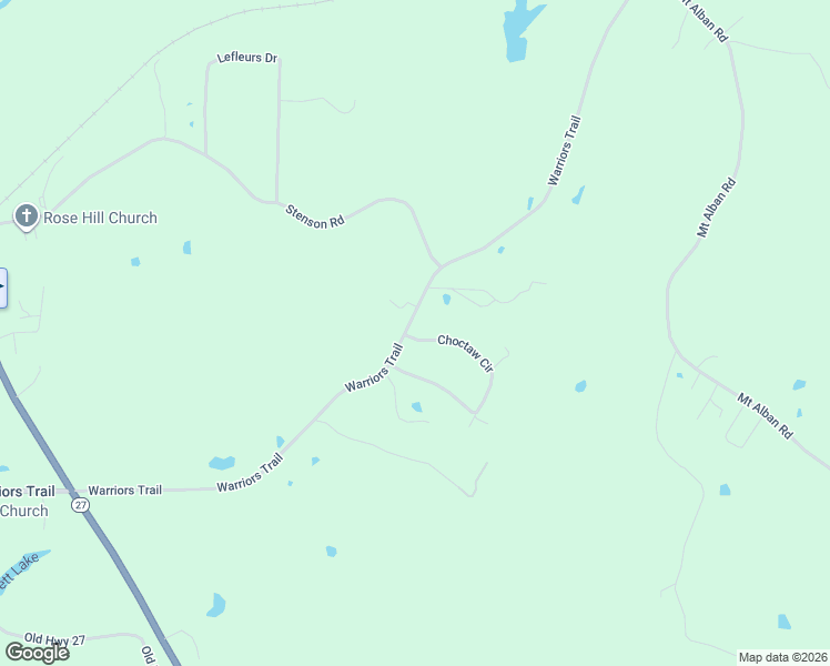map of restaurants, bars, coffee shops, grocery stores, and more near 142 Choctaw Circle in Vicksburg