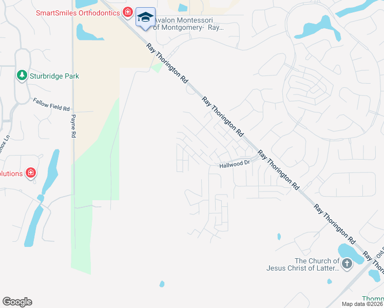 map of restaurants, bars, coffee shops, grocery stores, and more near 1233 Westfield Lane in Montgomery