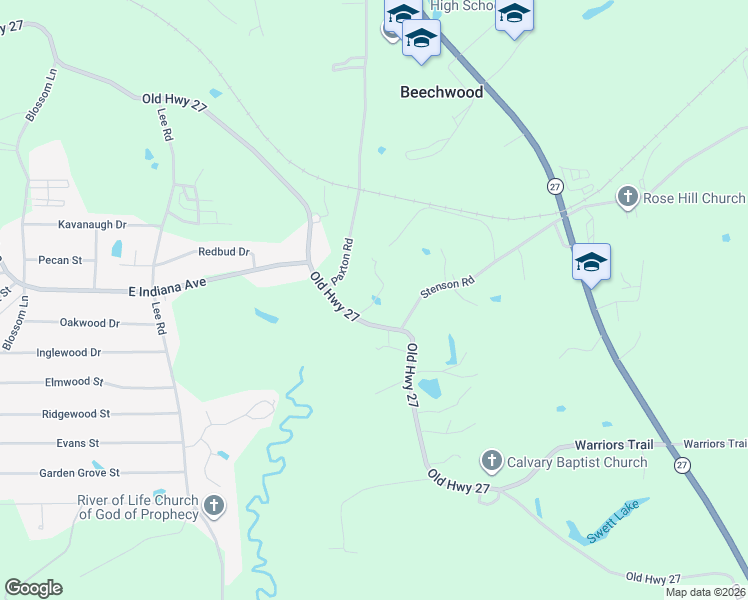 map of restaurants, bars, coffee shops, grocery stores, and more near 2266 Old Highway 27 in Vicksburg