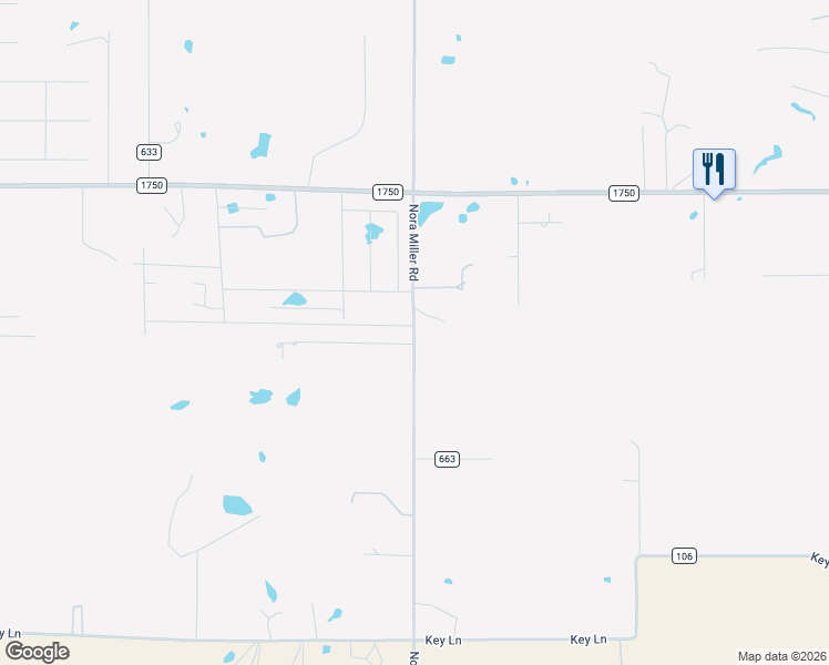 map of restaurants, bars, coffee shops, grocery stores, and more near 630 Nora Miller Road in Abilene