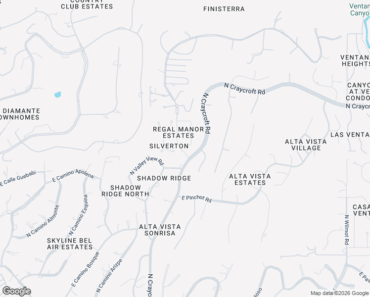 map of restaurants, bars, coffee shops, grocery stores, and more near 6430 North Silver Smith Place in Tucson