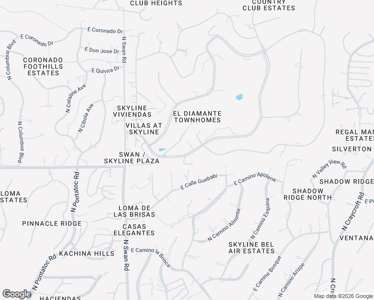 map of restaurants, bars, coffee shops, grocery stores, and more near 4911 East Mission Hill Drive in Tucson