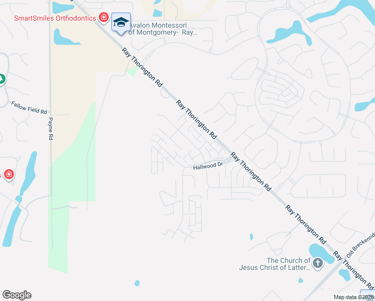 map of restaurants, bars, coffee shops, grocery stores, and more near 8753 Hallwood Drive in Montgomery
