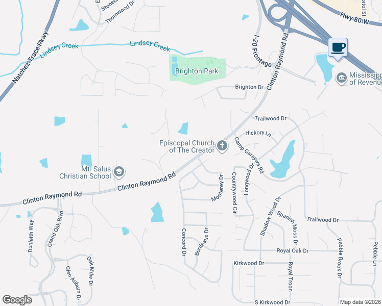 map of restaurants, bars, coffee shops, grocery stores, and more near 1484 Clinton Raymond Road in Clinton