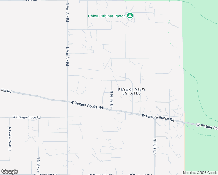 map of restaurants, bars, coffee shops, grocery stores, and more near 6605 North Dimitri Lane in Tucson