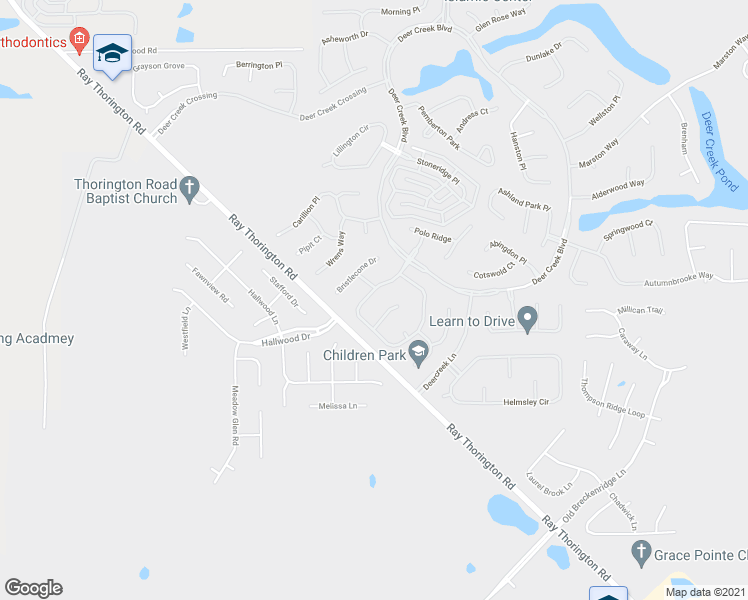 map of restaurants, bars, coffee shops, grocery stores, and more near 9407 Greythorne Way in Montgomery