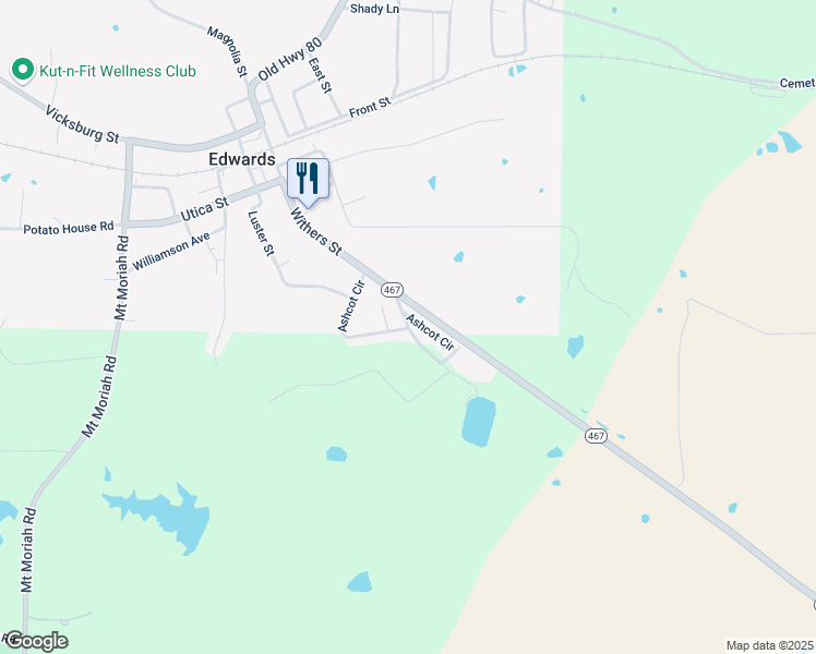 map of restaurants, bars, coffee shops, grocery stores, and more near 304 Ashcot Circle in Edwards