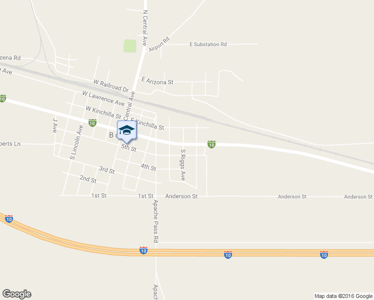 map of restaurants, bars, coffee shops, grocery stores, and more near 106 South Riggs Avenue in Willcox
