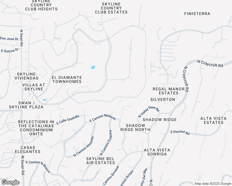 map of restaurants, bars, coffee shops, grocery stores, and more near 5275 East Gleneagles Drive in Tucson