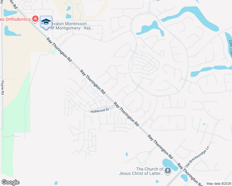 map of restaurants, bars, coffee shops, grocery stores, and more near 9424 Bristlecone Drive in Montgomery