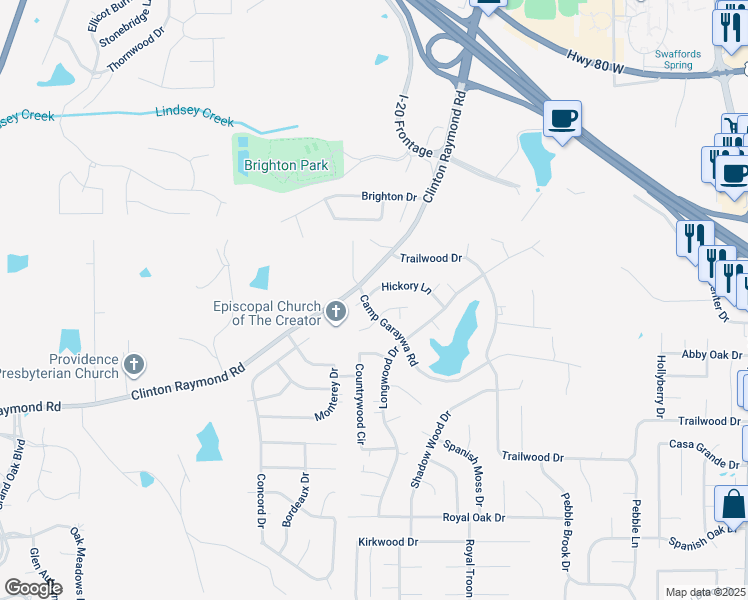 map of restaurants, bars, coffee shops, grocery stores, and more near 102 Camp Garaywa Road in Clinton