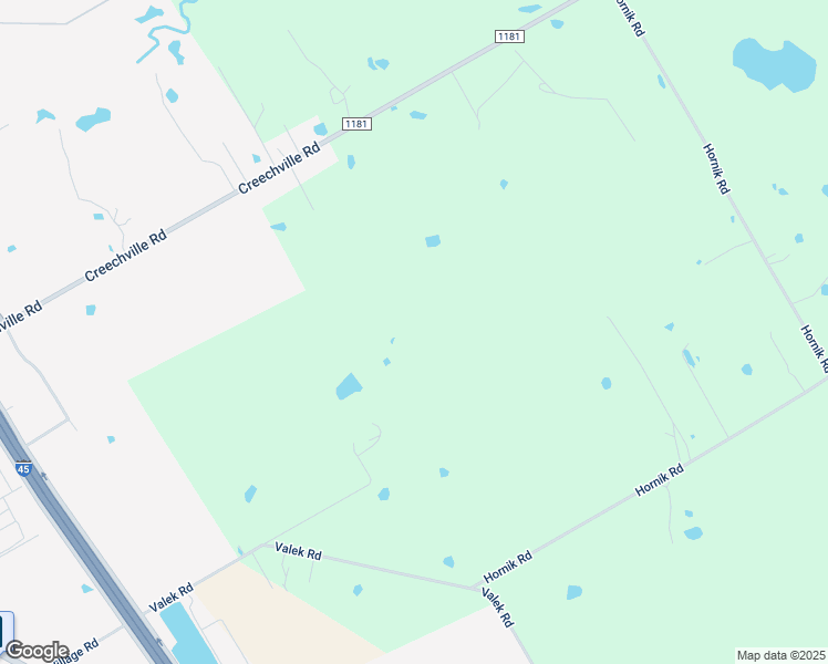 map of restaurants, bars, coffee shops, grocery stores, and more near 2222 Creechville Road in Ennis
