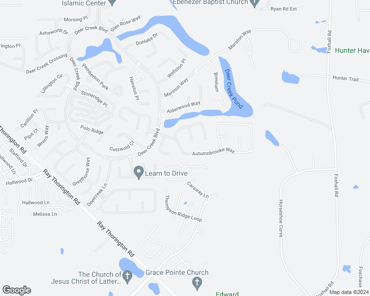 map of restaurants, bars, coffee shops, grocery stores, and more near 8925 Autumnbrooke Way in Montgomery